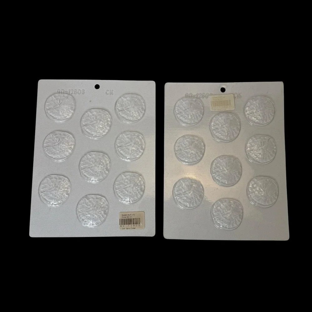 Plastic Candy Molds Beach Summer Starfish, Sand Dollars‎ & Shells Lot of 5 Trays